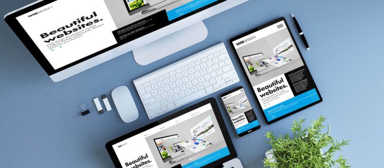 Creative web design displayed on various devices