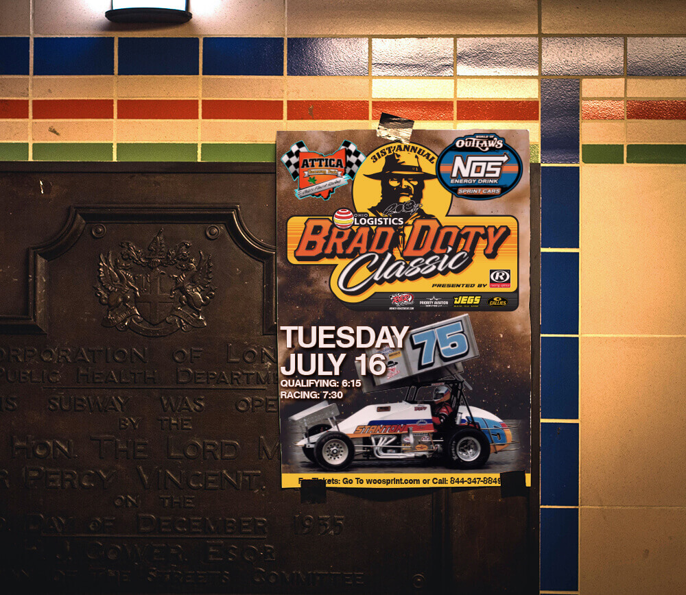 Custom design for a racing event poster
