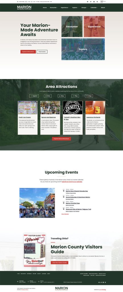 Marion Area Convention and Visitors Bureau website